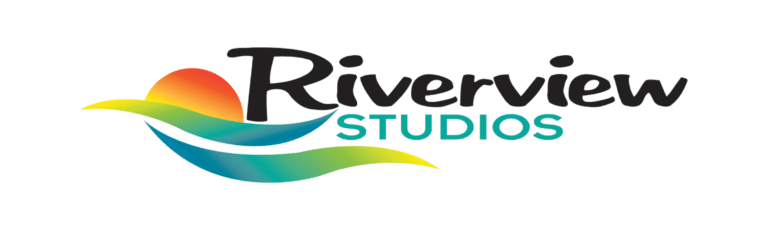 Riverview Studios logo and illustration